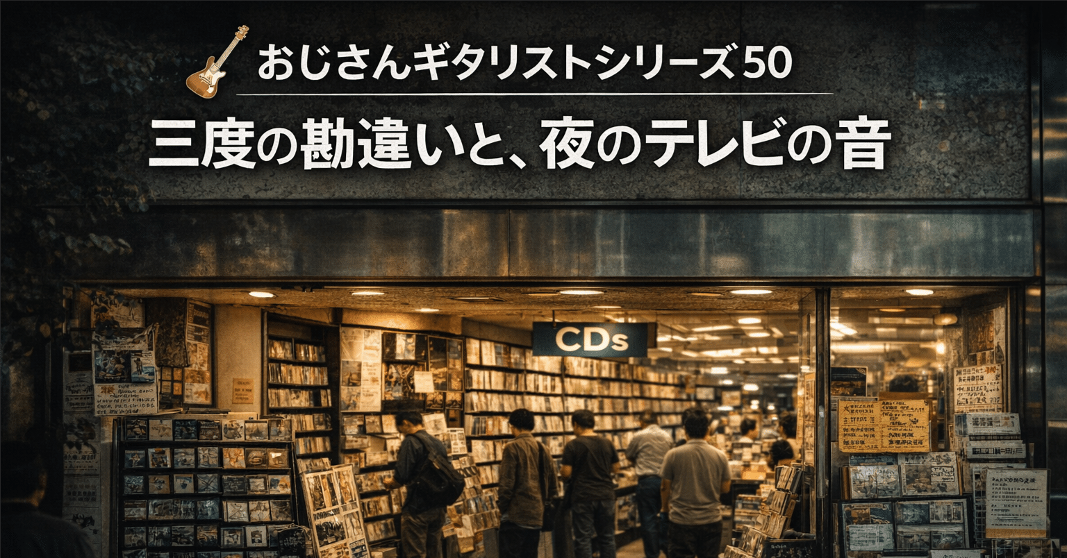 🎸おじさんギタリストシリーズ㊿ 三度の勘違いと、夜のテレビの音